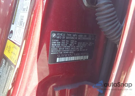 2011 BMW X3 xDrive28I из США, поврежденный, VIN 5UXWX5C54BL702736